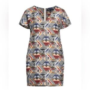 FRNCH Tribal Print Shift Dress M/L